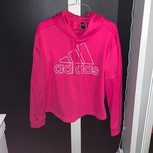 A pink adidas sweater